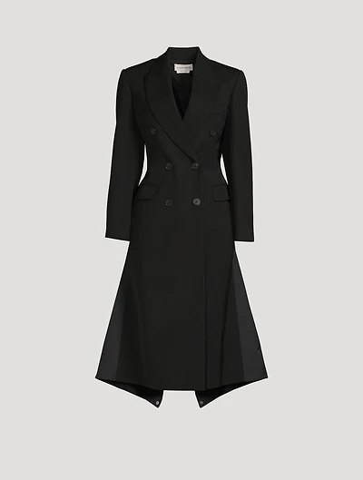 Wool Graffiti Hybrid Coat