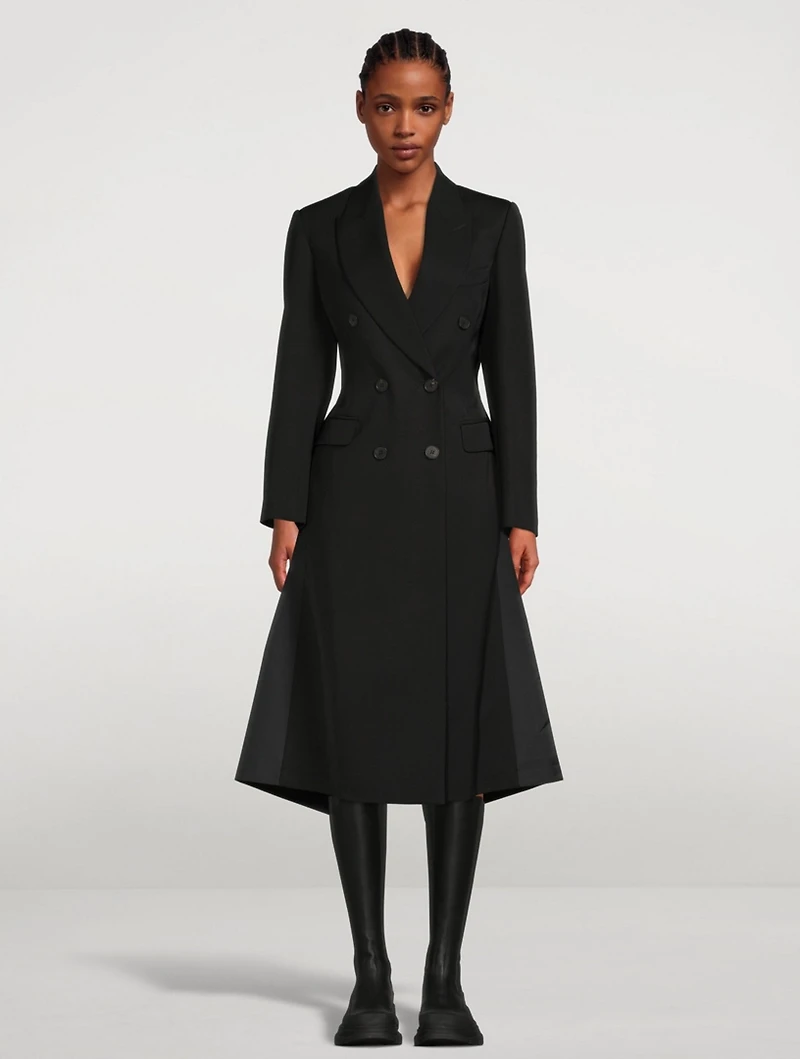 Wool Graffiti Hybrid Coat