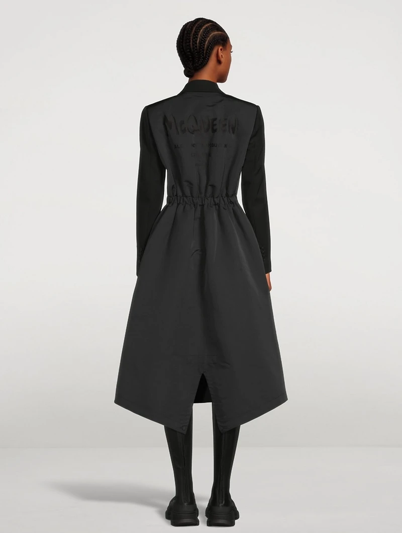 Wool Graffiti Hybrid Coat