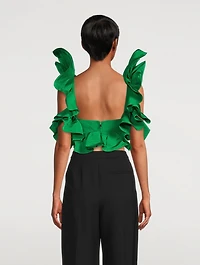 Exploded Ruffles Corseted Top
