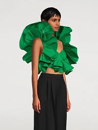 Exploded Ruffles Corseted Top