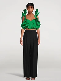 Exploded Ruffles Corseted Top