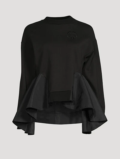 Cotton Peplum Sweatshirt