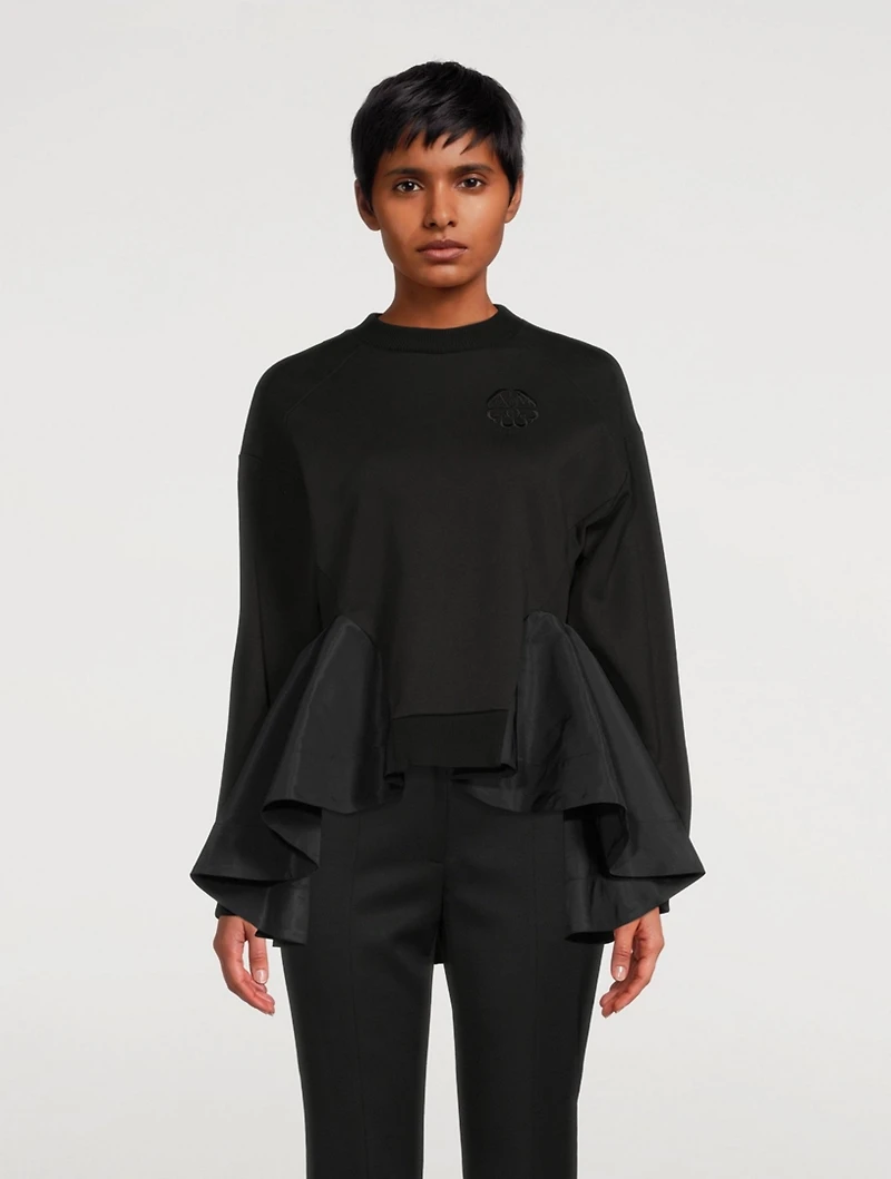Cotton Peplum Sweatshirt