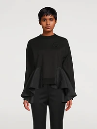 Cotton Peplum Sweatshirt