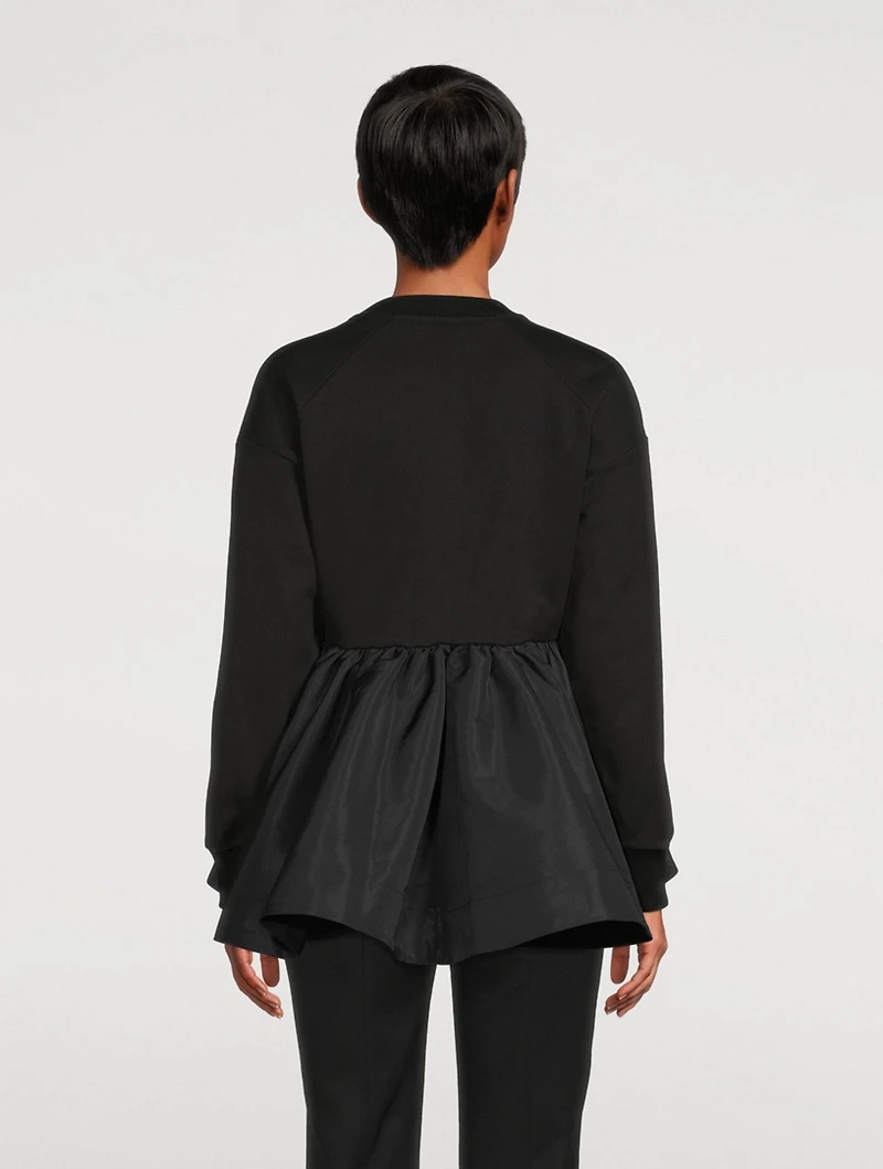 Cotton Peplum Sweatshirt