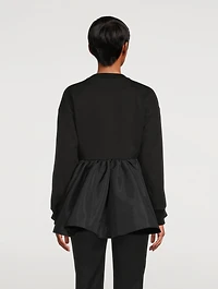 Cotton Peplum Sweatshirt