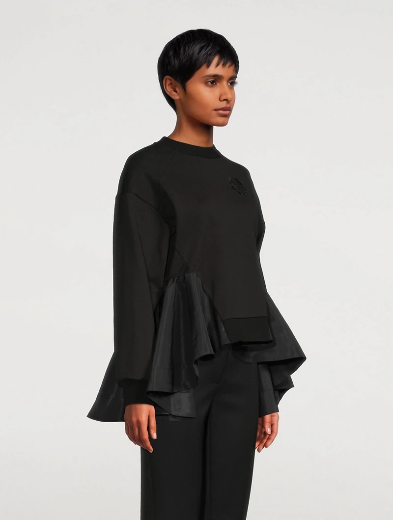 Cotton Peplum Sweatshirt