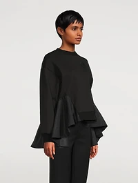 Cotton Peplum Sweatshirt