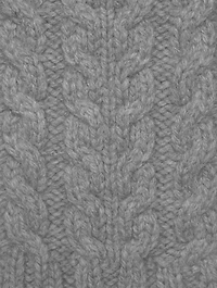 Two-Tone Cable Knit Cardigan