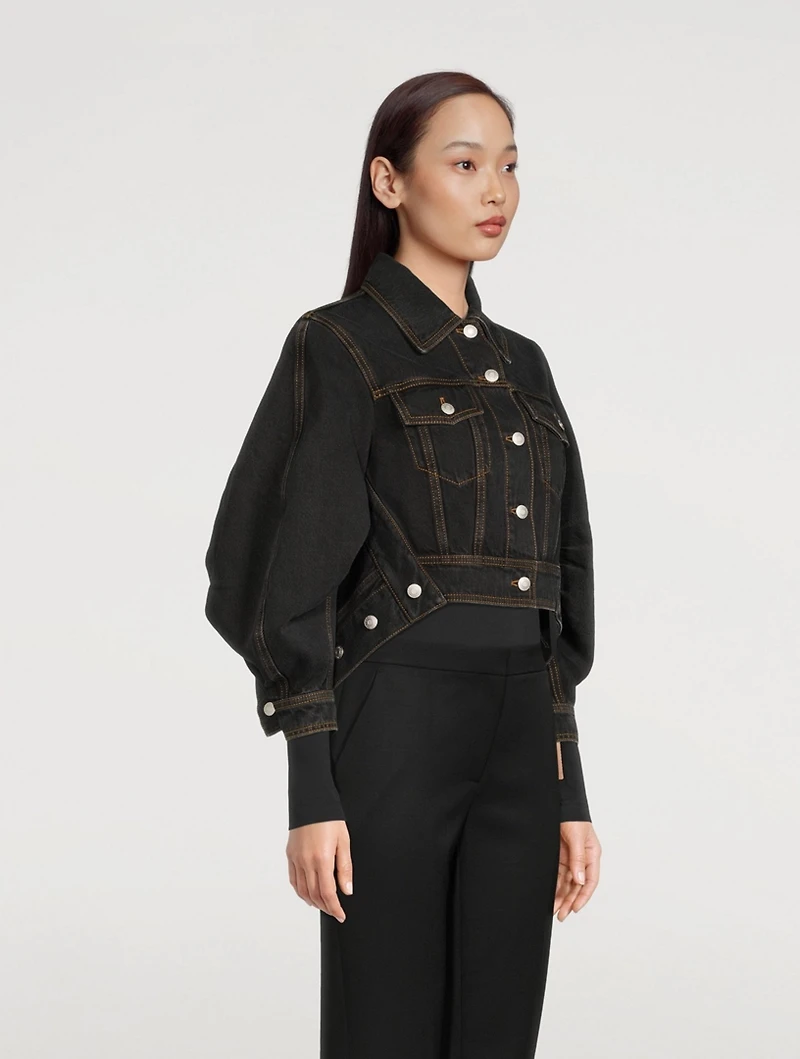 Cocoon Cropped Denim Jacket
