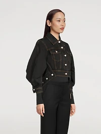 Cocoon Cropped Denim Jacket