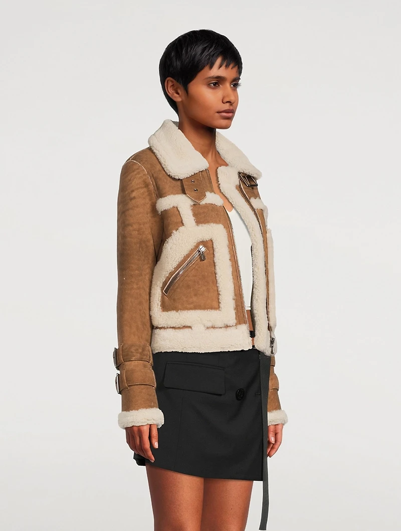 Doll Shearling Moto Jacket