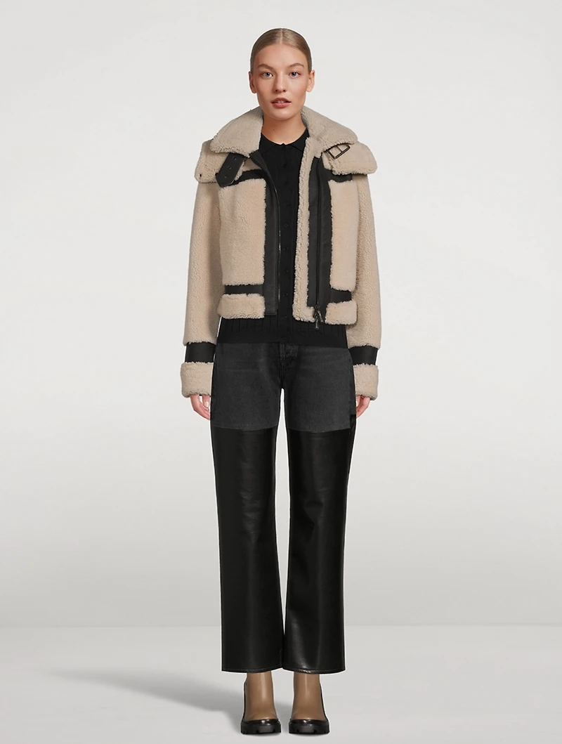 Kit Shearling Moto Jacket