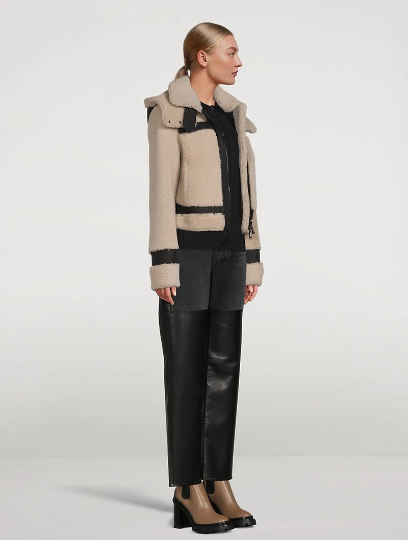 Kit Shearling Moto Jacket