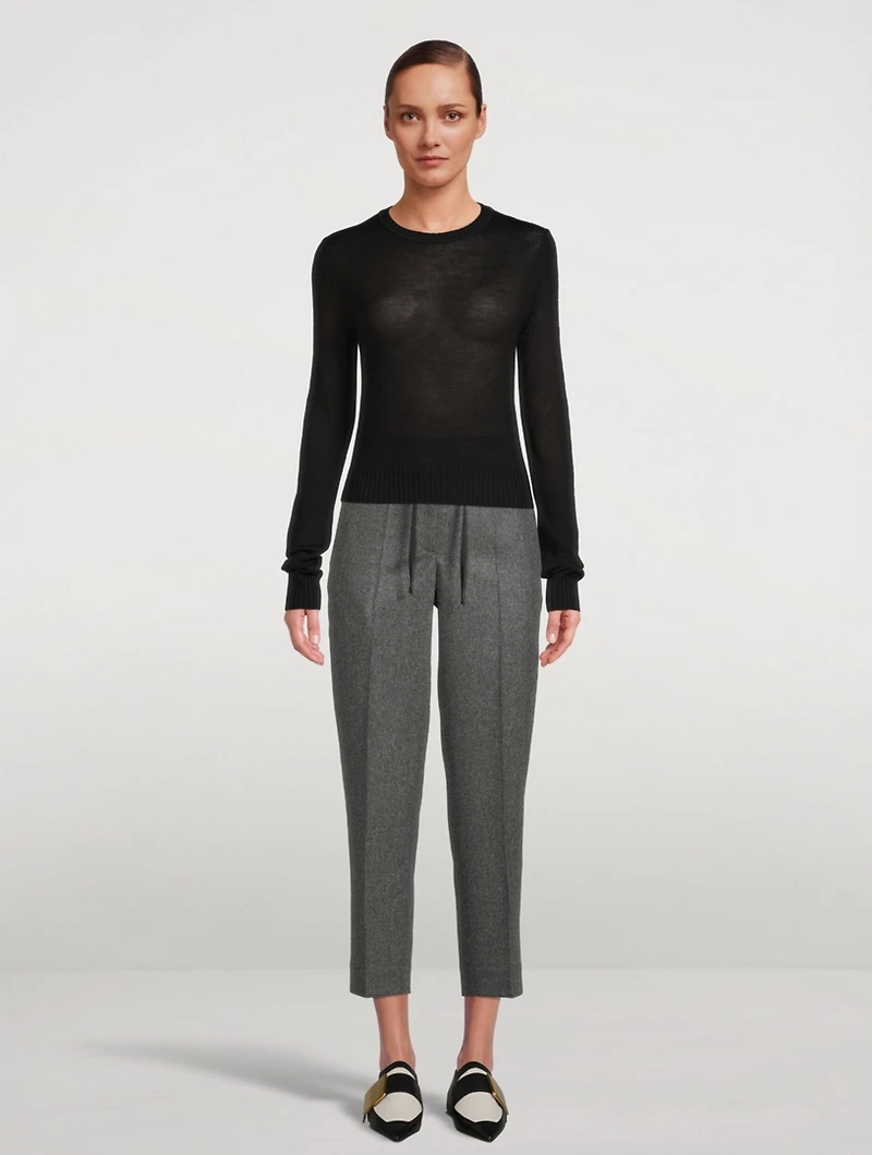 Wool Cropped Pants