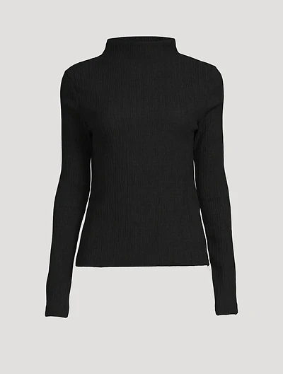 High-Neck Long-Sleeve Top