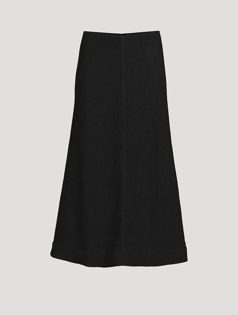 Cotton Jersey Midi Skirt