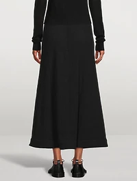 Cotton Jersey Midi Skirt
