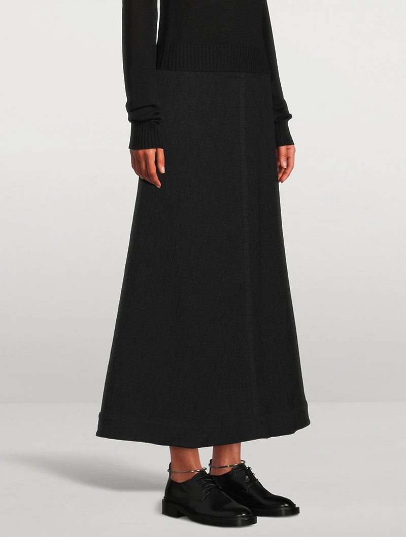 Cotton Jersey Midi Skirt