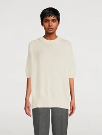 Cashmere Short-Sleeve Sweater