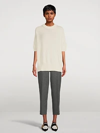 Cashmere Short-Sleeve Sweater