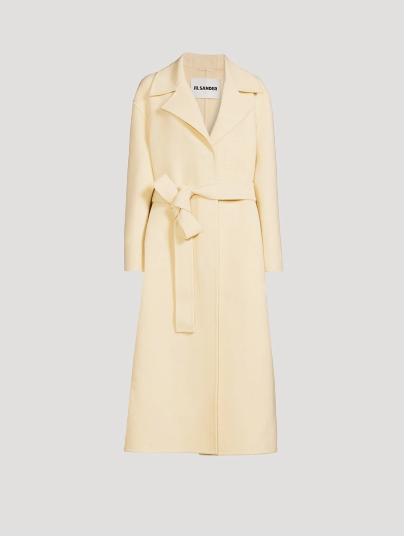 Wool Long Belted Coat