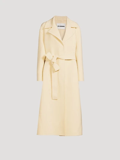 Wool Long Belted Coat