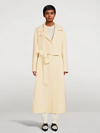 Wool Long Belted Coat