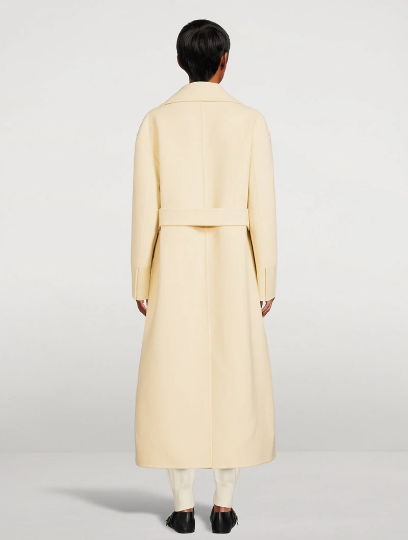 Wool Long Belted Coat