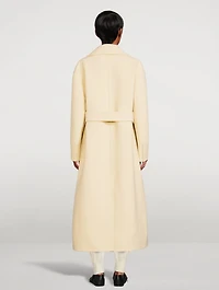 Wool Long Belted Coat