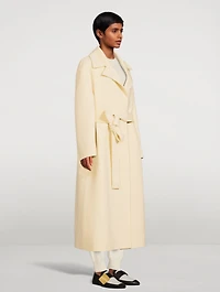 Wool Long Belted Coat