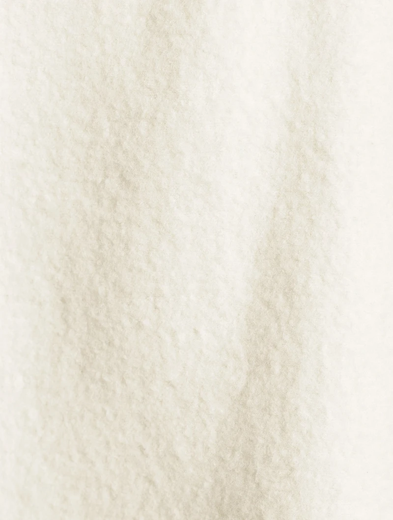 Cotton And Wool Quarter-Zip Shirt