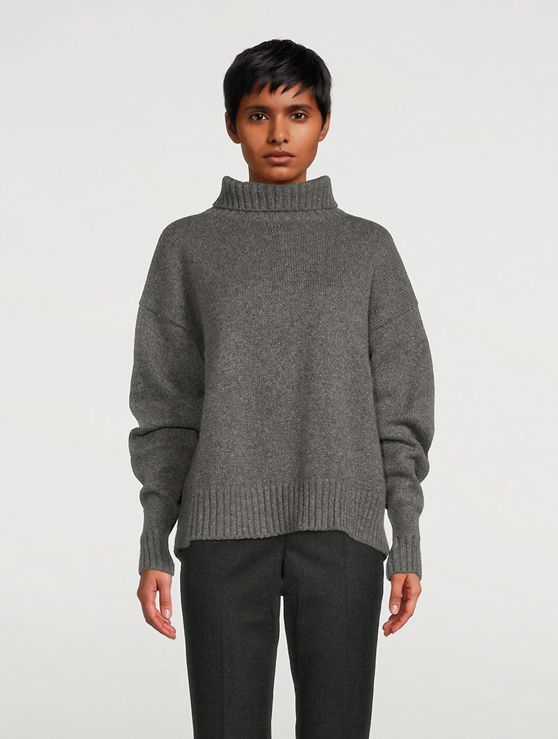 Cashmere And Cotton Turtleneck Sweater