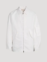 Nylon Zip Jacket With Wool Lining