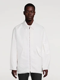 Nylon Zip Jacket With Wool Lining
