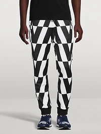 Technical Cotton Pants Macro Optical Print
