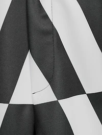 Technical Cotton Pants Macro Optical Print
