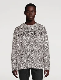 Long-Sleeve Sweatshirt Animal Print