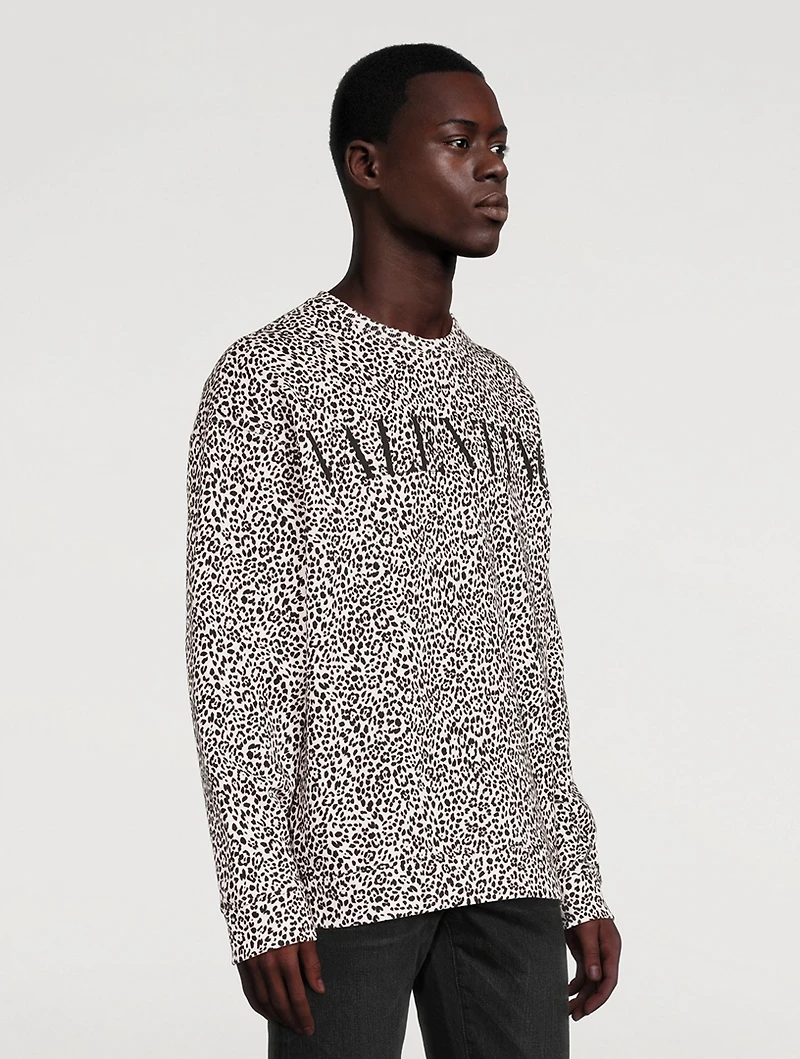Long-Sleeve Sweatshirt Animal Print