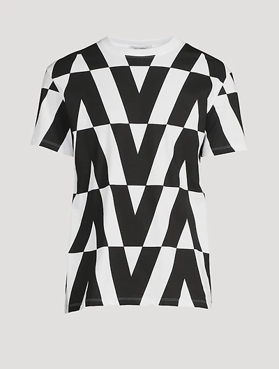 Cotton T-Shirt VLTN Print