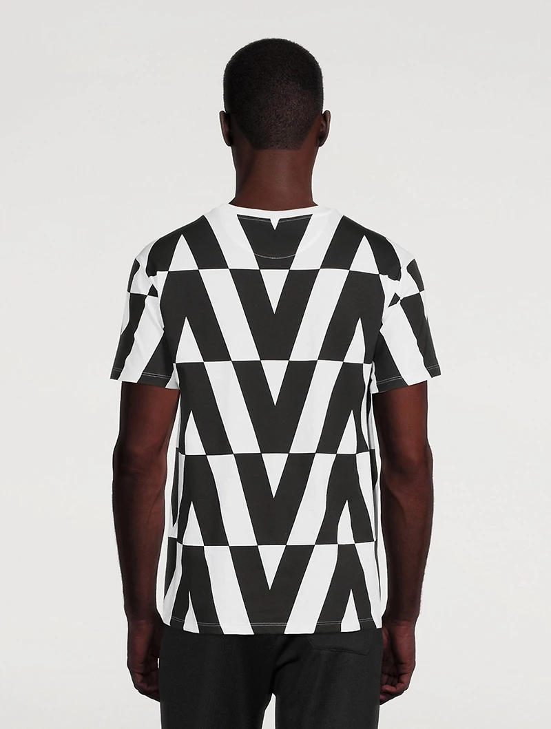 Cotton T-Shirt VLTN Print