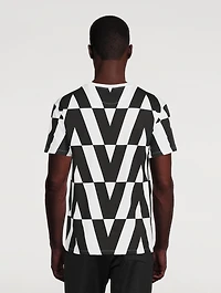 Cotton T-Shirt VLTN Print