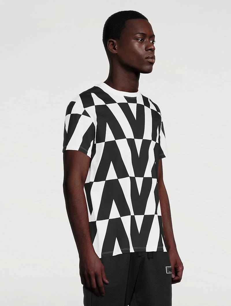 Cotton T-Shirt VLTN Print