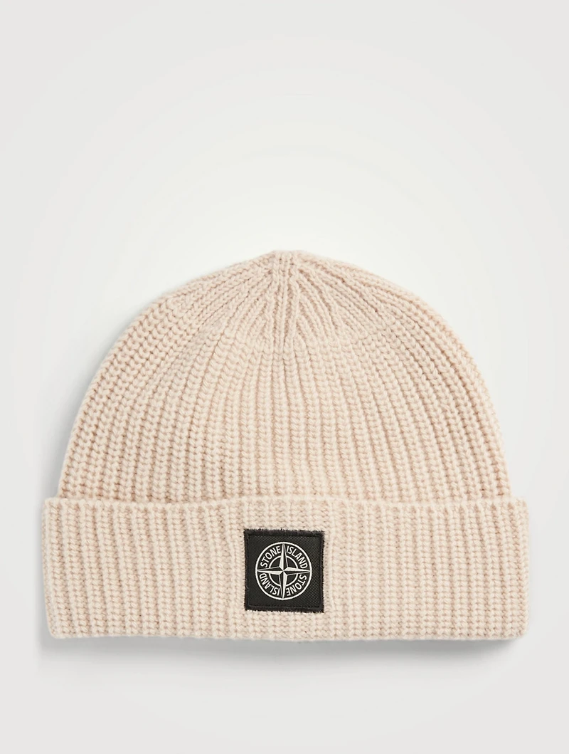Wool Beanie With Patch