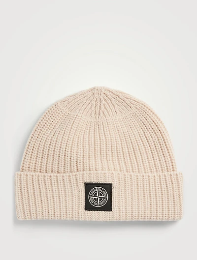 Wool Beanie With Patch