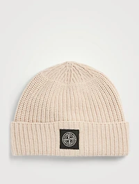 Wool Beanie With Patch