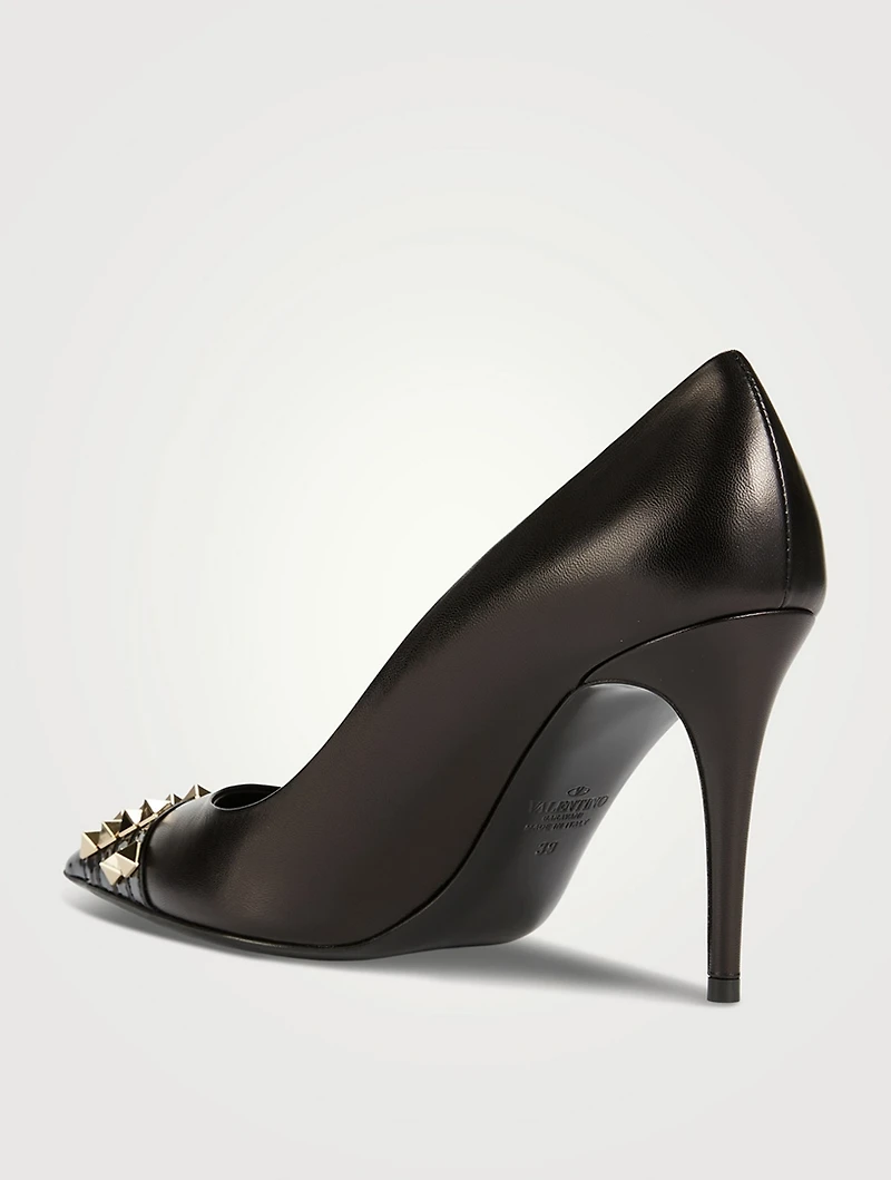 Rockstud Alcove Leather Pumps