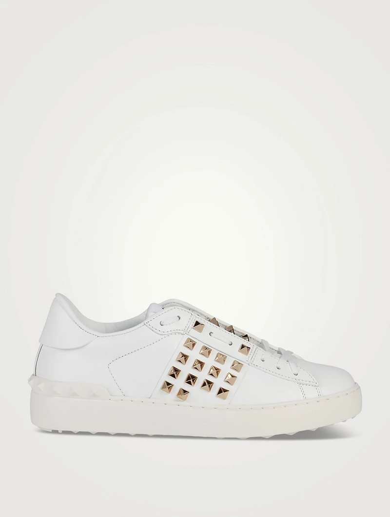 Rockstud Untitled Leather Sneakers
