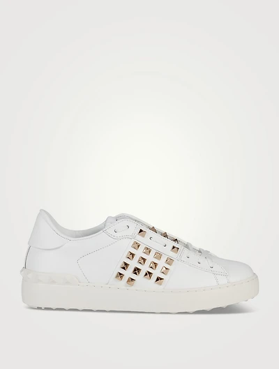 Rockstud Untitled Leather Sneakers